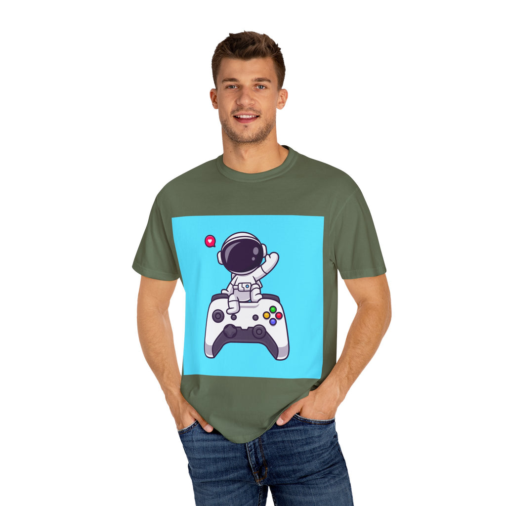 Astronaut Gamer T-Shirt, Fun Unisex Tee for Video Game Lovers, Perfect Gift for Gamers, Playful Space Theme, Gaming Apparel