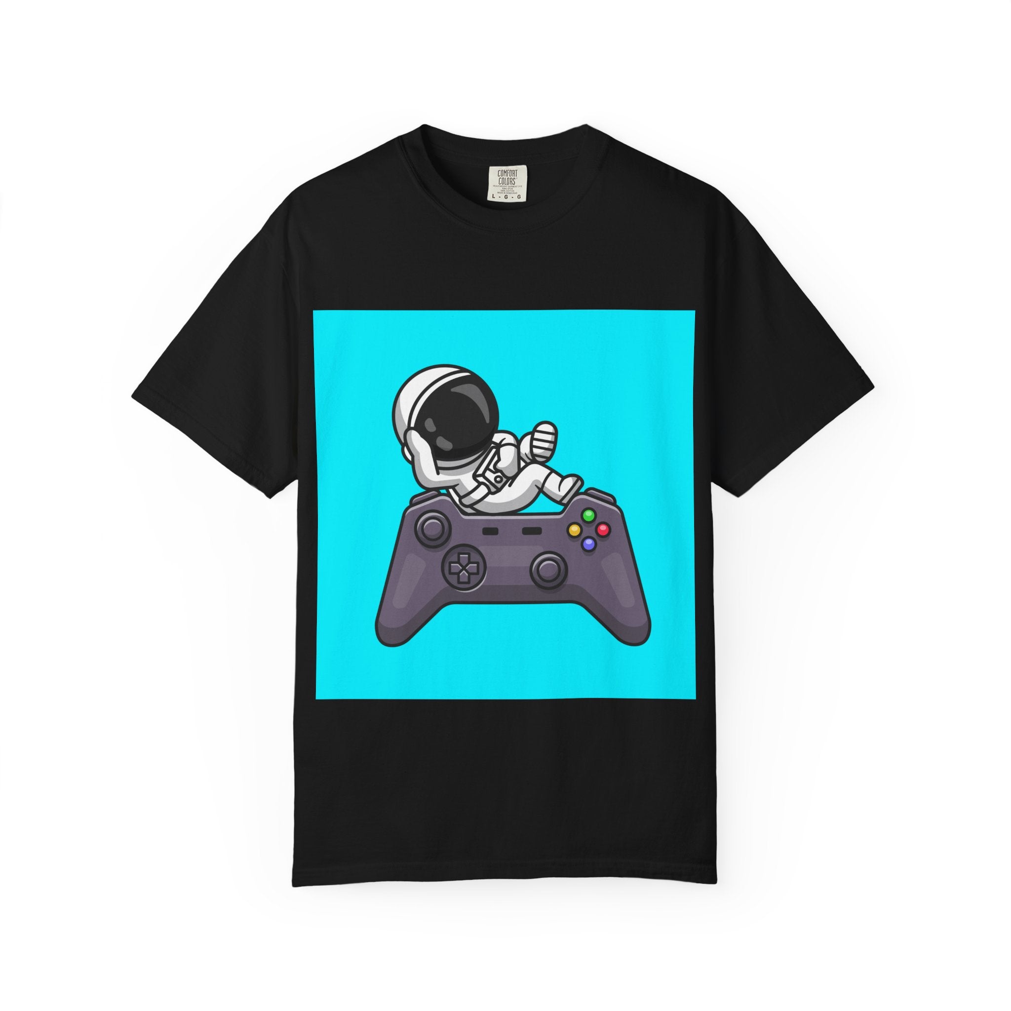 Astronaut Gamer T-Shirt | Unisex Garment-Dyed Tee for Gamers | Video Game Shirt | Fun Gift for Space Lovers | Casual Wear