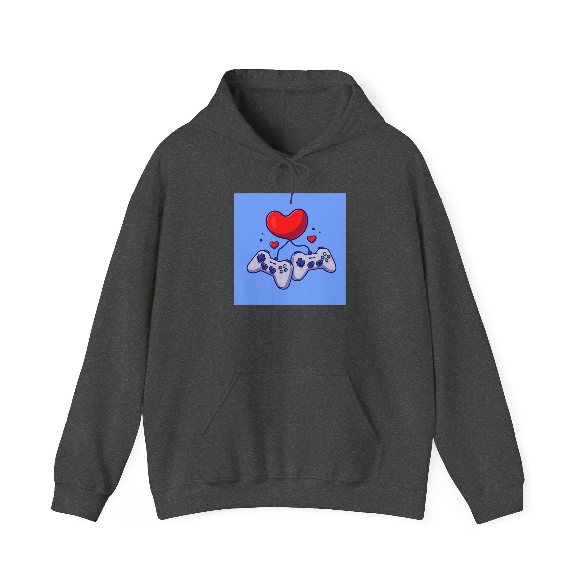 Gaming Love Hooded Sweatshirt - Perfect for Gamers, Video Game Lovers, Cozy Style, Gift for Birthdays, Holidays
