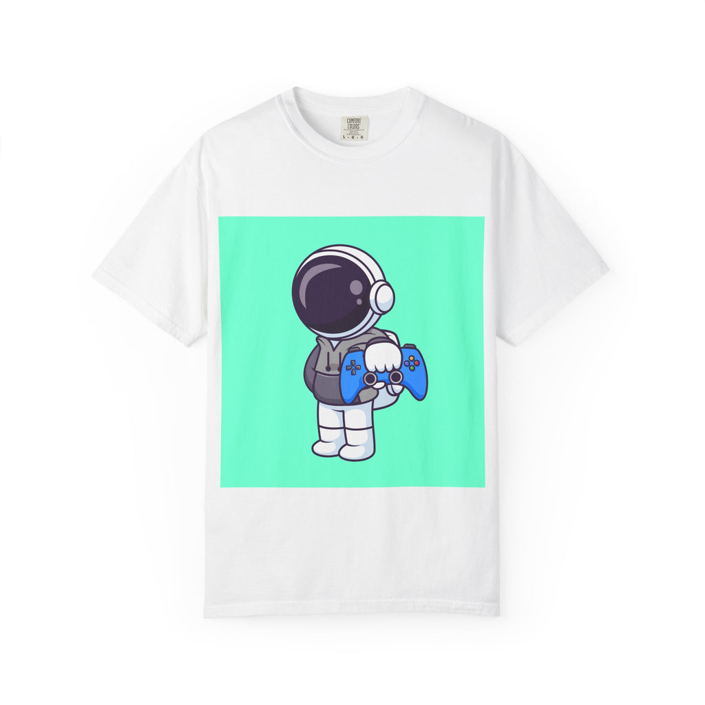 Playful Astronaut Gaming T-shirt | Fun Tee for Gamers | Unisex Casual Wear | Perfect Gift for Birthdays & Holidays | Space Gaming Apparel
