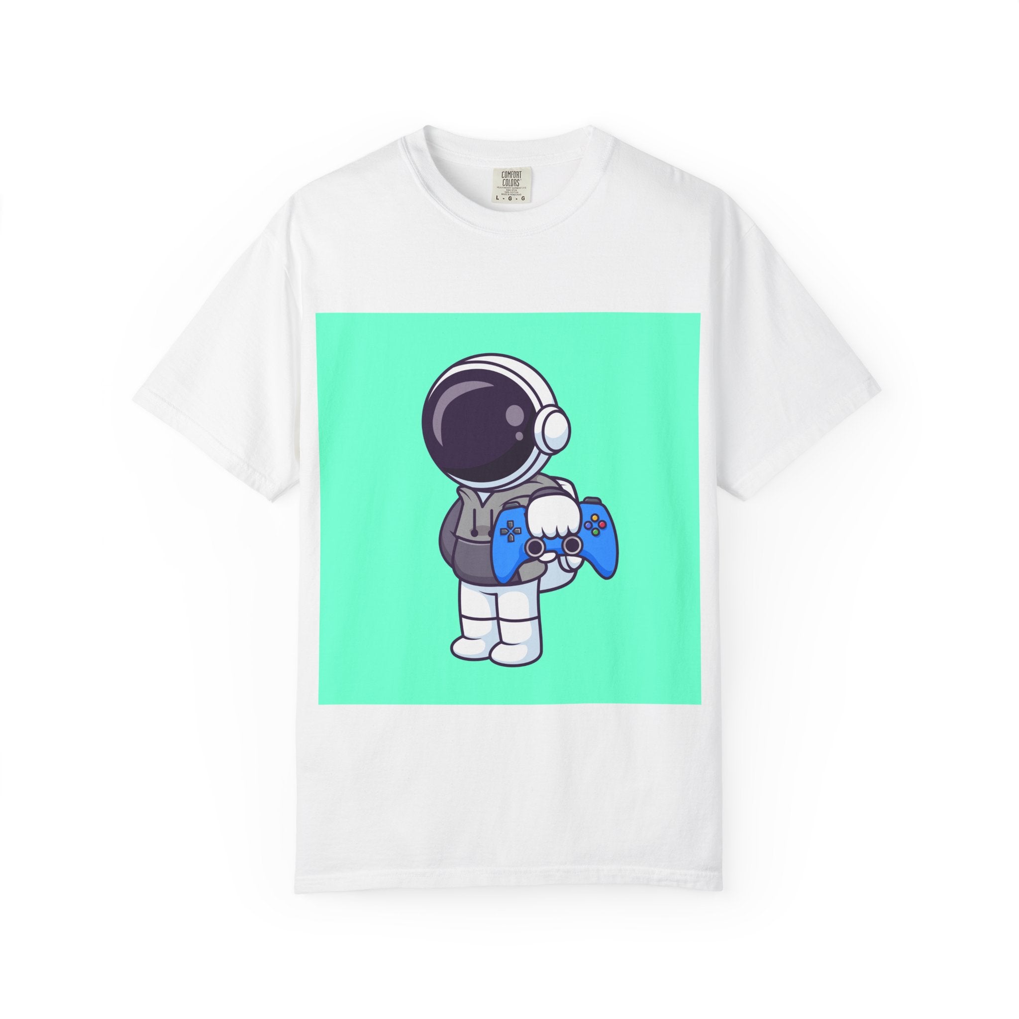 Playful Astronaut Gaming T-shirt | Fun Tee for Gamers | Unisex Casual Wear | Perfect Gift for Birthdays & Holidays | Space Gaming Apparel