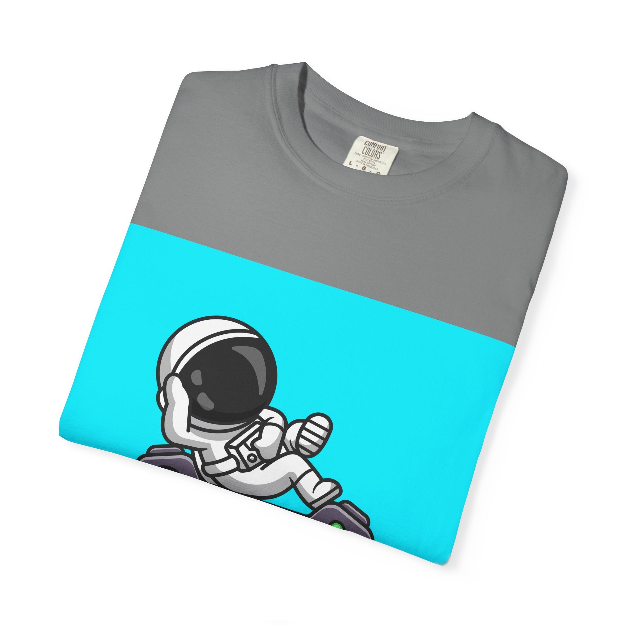 Astronaut Gamer T-Shirt | Unisex Garment-Dyed Tee for Gamers | Video Game Shirt | Fun Gift for Space Lovers | Casual Wear