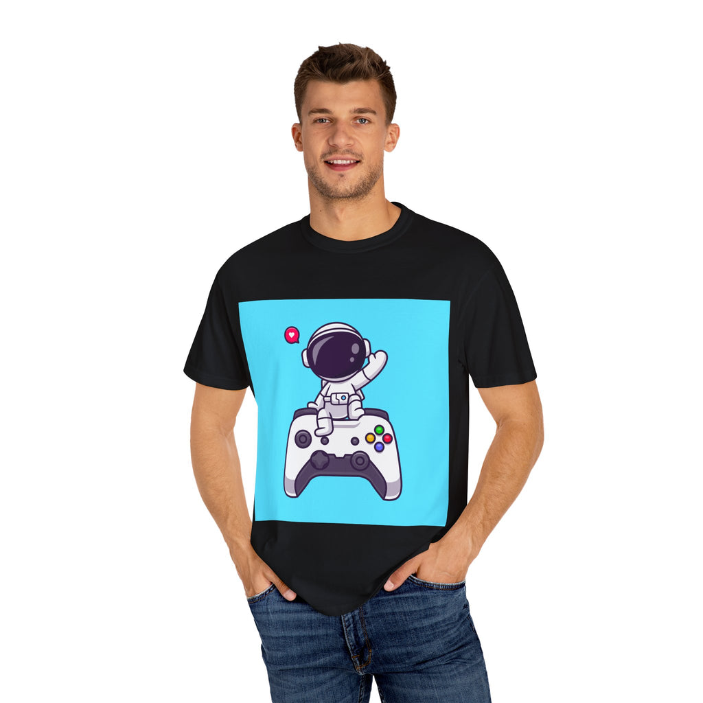 Astronaut Gamer T-Shirt, Fun Unisex Tee for Video Game Lovers, Perfect Gift for Gamers, Playful Space Theme, Gaming Apparel