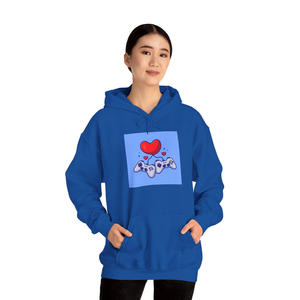 Gaming Love Hooded Sweatshirt - Perfect for Gamers, Video Game Lovers, Cozy Style, Gift for Birthdays, Holidays