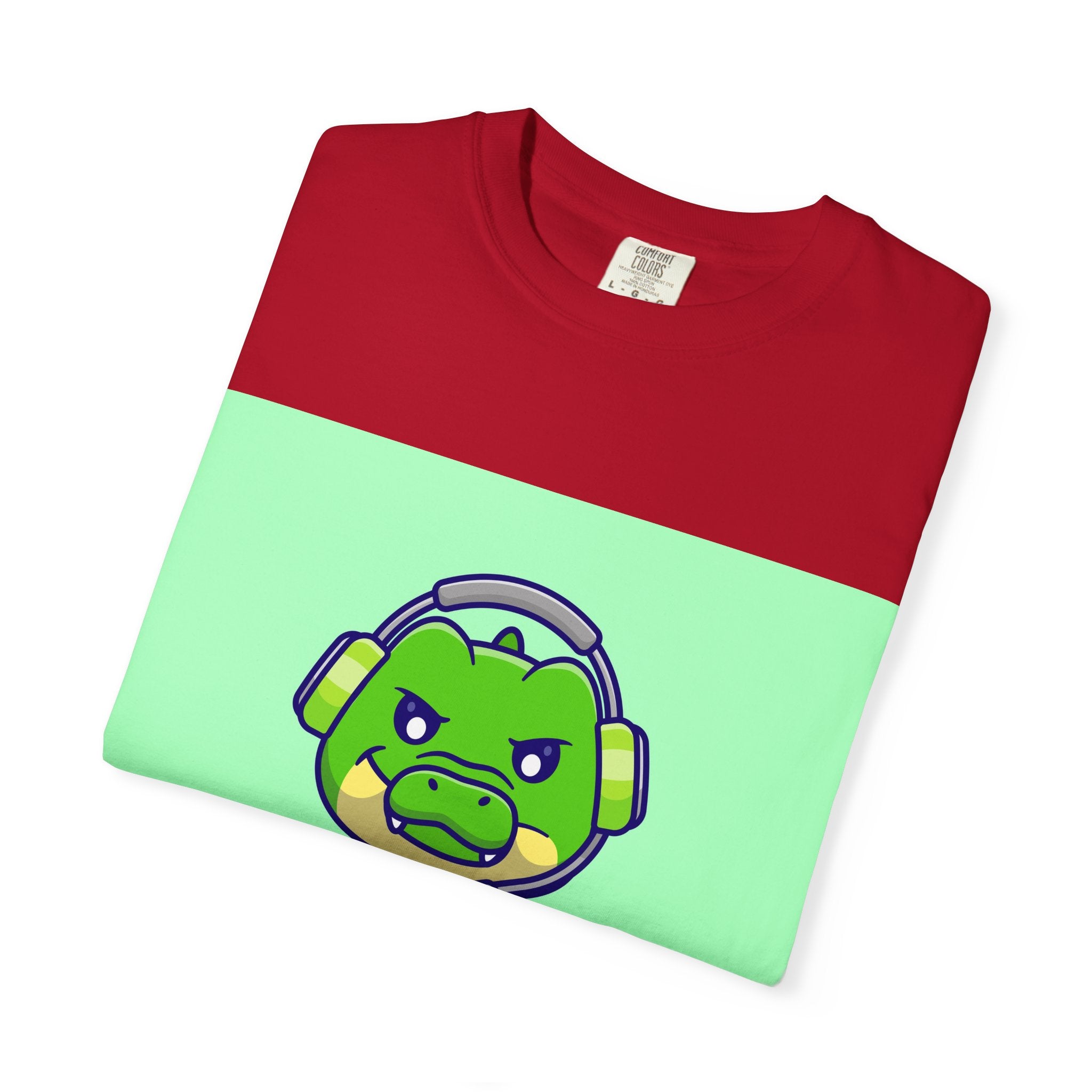 Playful Gaming Dinosaur T-shirt | Unisex Tee for Gamers, Unique Gift for Birthdays, Cute Cartoon Shirt, Casual Wear, Funny Graphic Tee