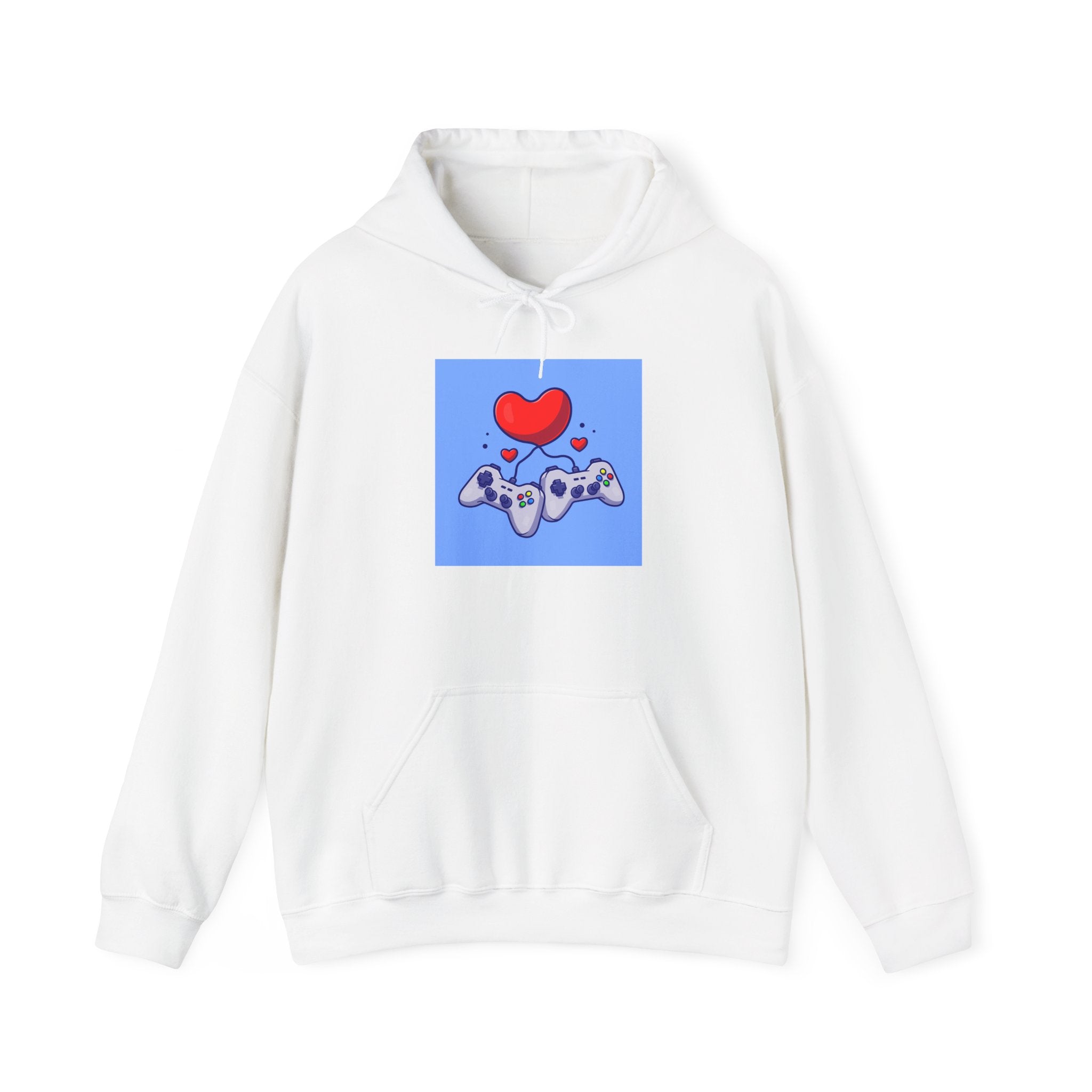Gaming Love Hooded Sweatshirt - Perfect for Gamers, Video Game Lovers, Cozy Style, Gift for Birthdays, Holidays