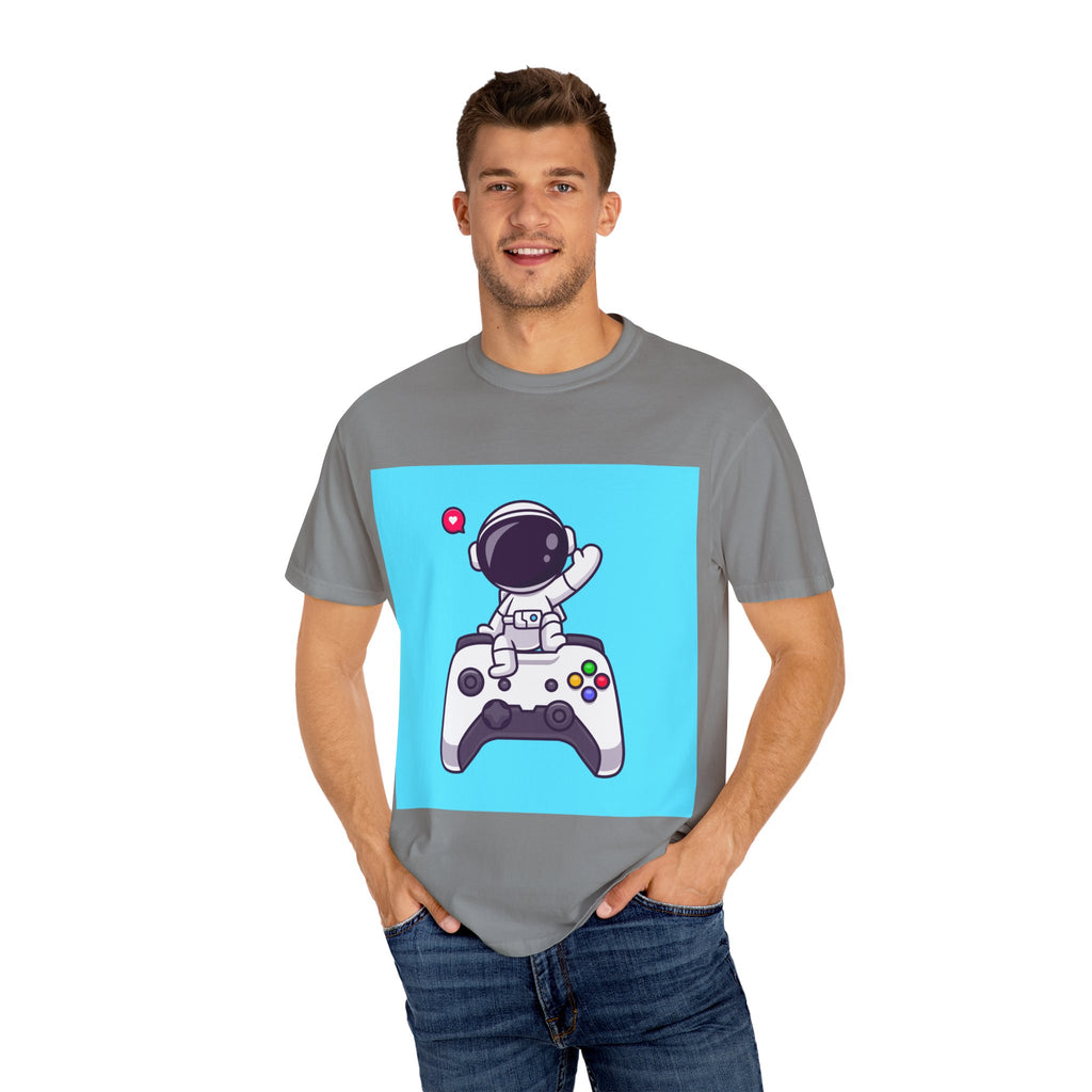 Astronaut Gamer T-Shirt, Fun Unisex Tee for Video Game Lovers, Perfect Gift for Gamers, Playful Space Theme, Gaming Apparel