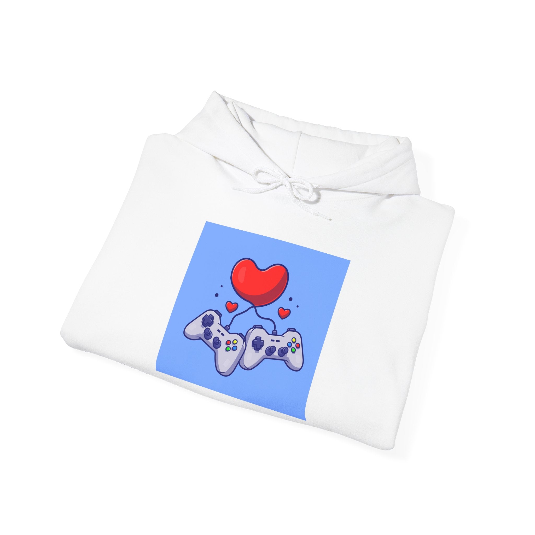 Gaming Love Hooded Sweatshirt - Perfect for Gamers, Video Game Lovers, Cozy Style, Gift for Birthdays, Holidays