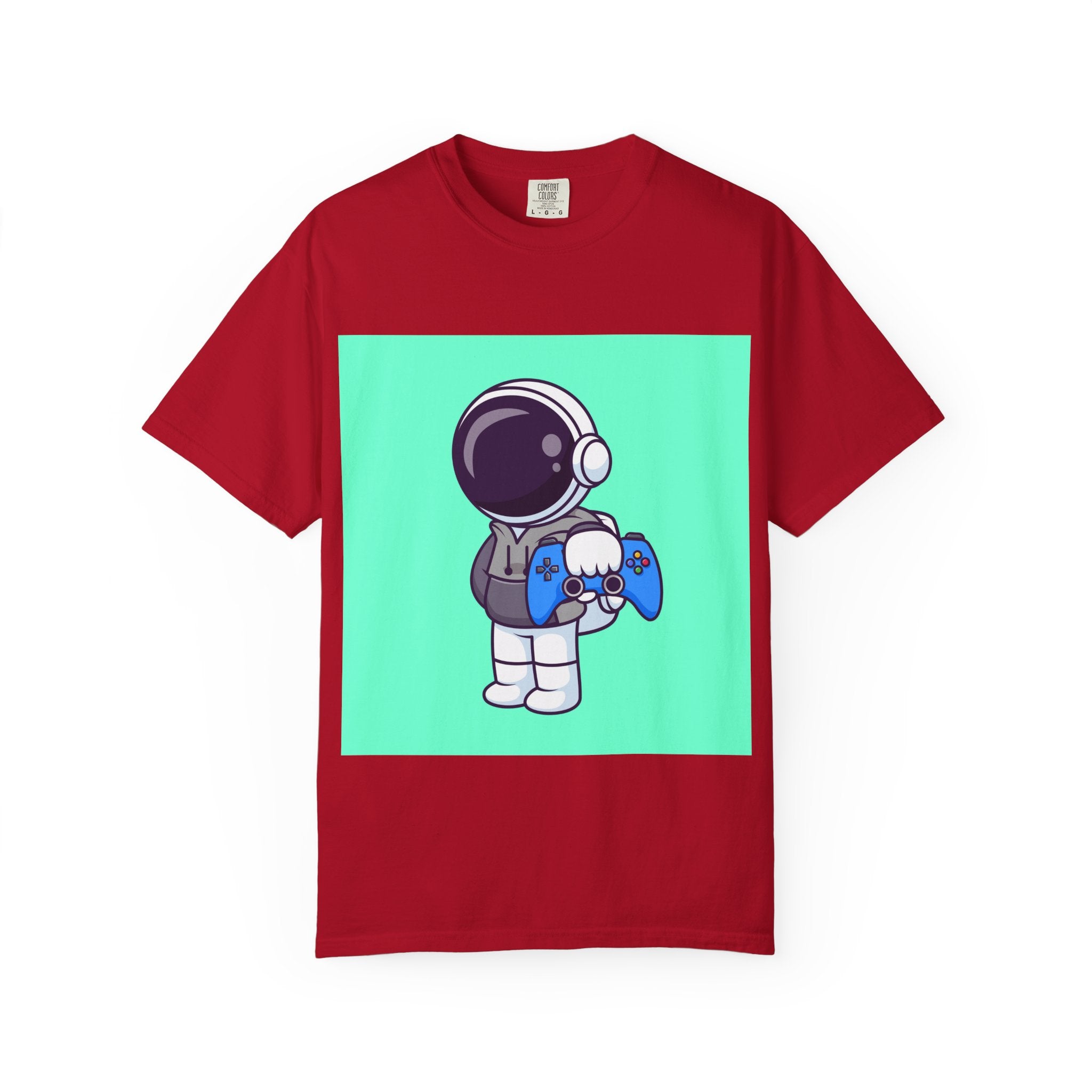 Playful Astronaut Gaming T-shirt | Fun Tee for Gamers | Unisex Casual Wear | Perfect Gift for Birthdays & Holidays | Space Gaming Apparel