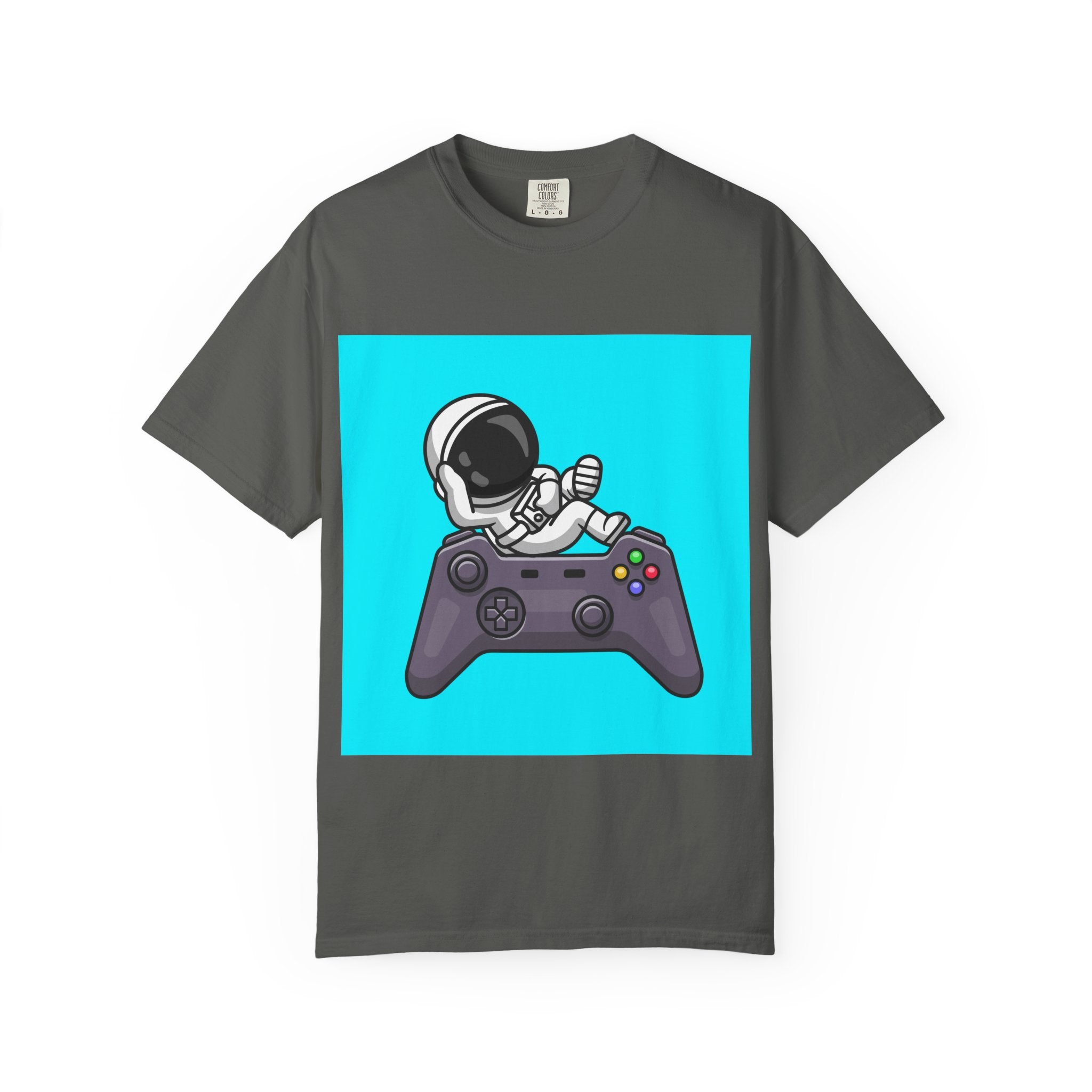 Astronaut Gamer T-Shirt | Unisex Garment-Dyed Tee for Gamers | Video Game Shirt | Fun Gift for Space Lovers | Casual Wear