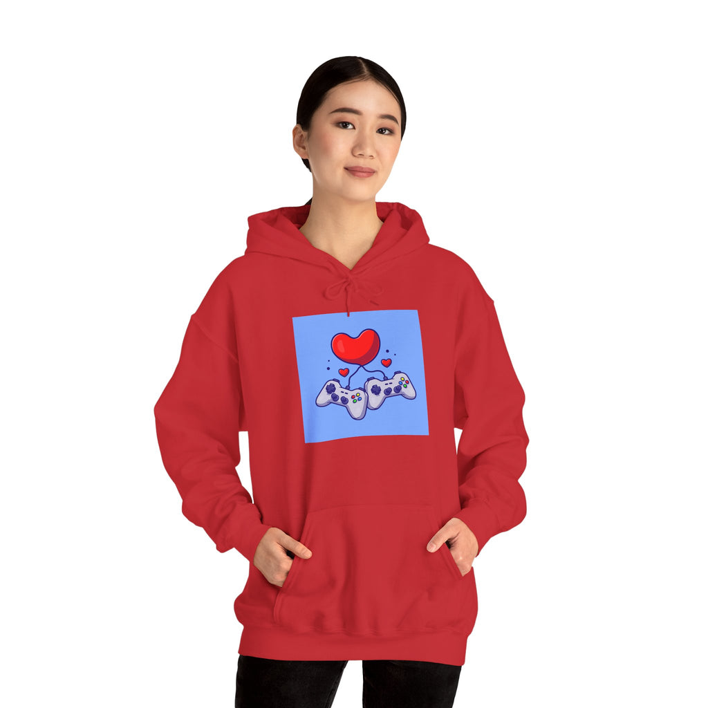 Gaming Love Hooded Sweatshirt - Perfect for Gamers, Video Game Lovers, Cozy Style, Gift for Birthdays, Holidays