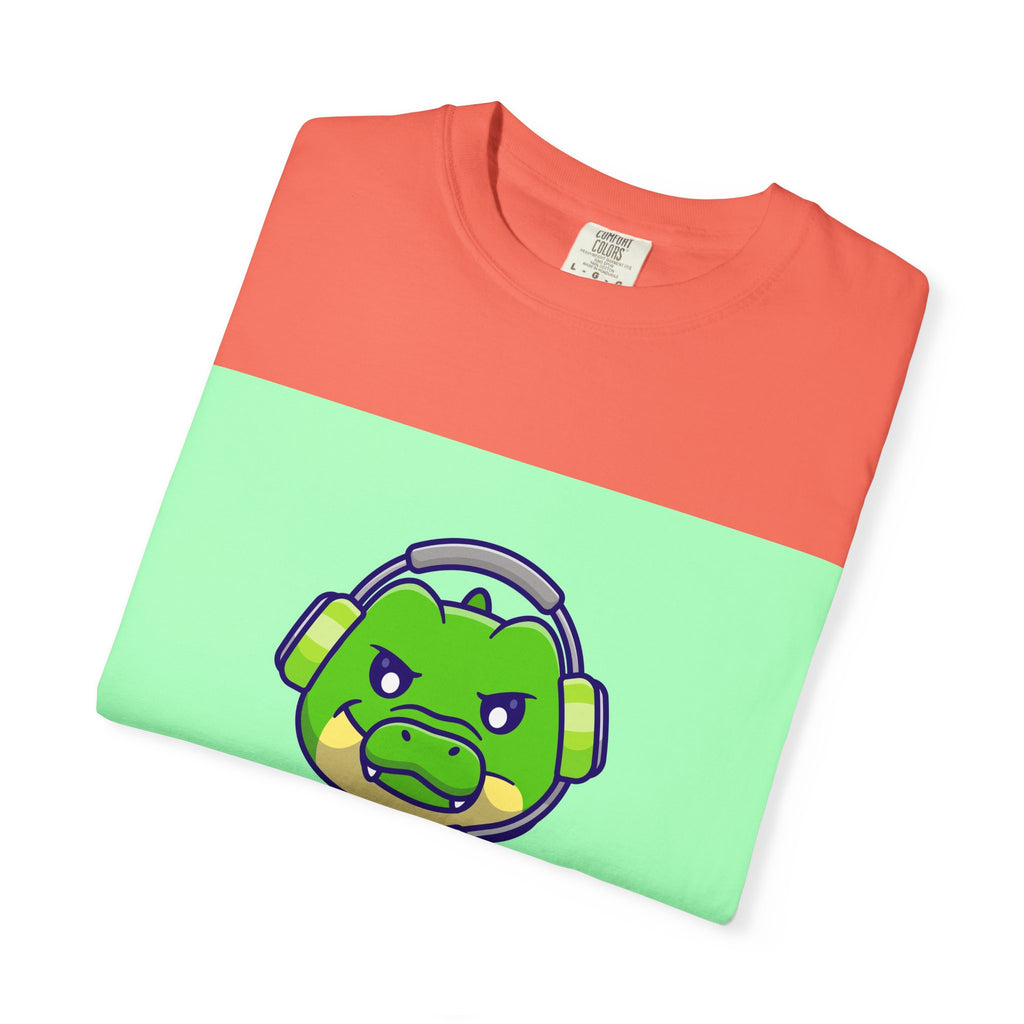 Playful Gaming Dinosaur T-shirt | Unisex Tee for Gamers, Unique Gift for Birthdays, Cute Cartoon Shirt, Casual Wear, Funny Graphic Tee