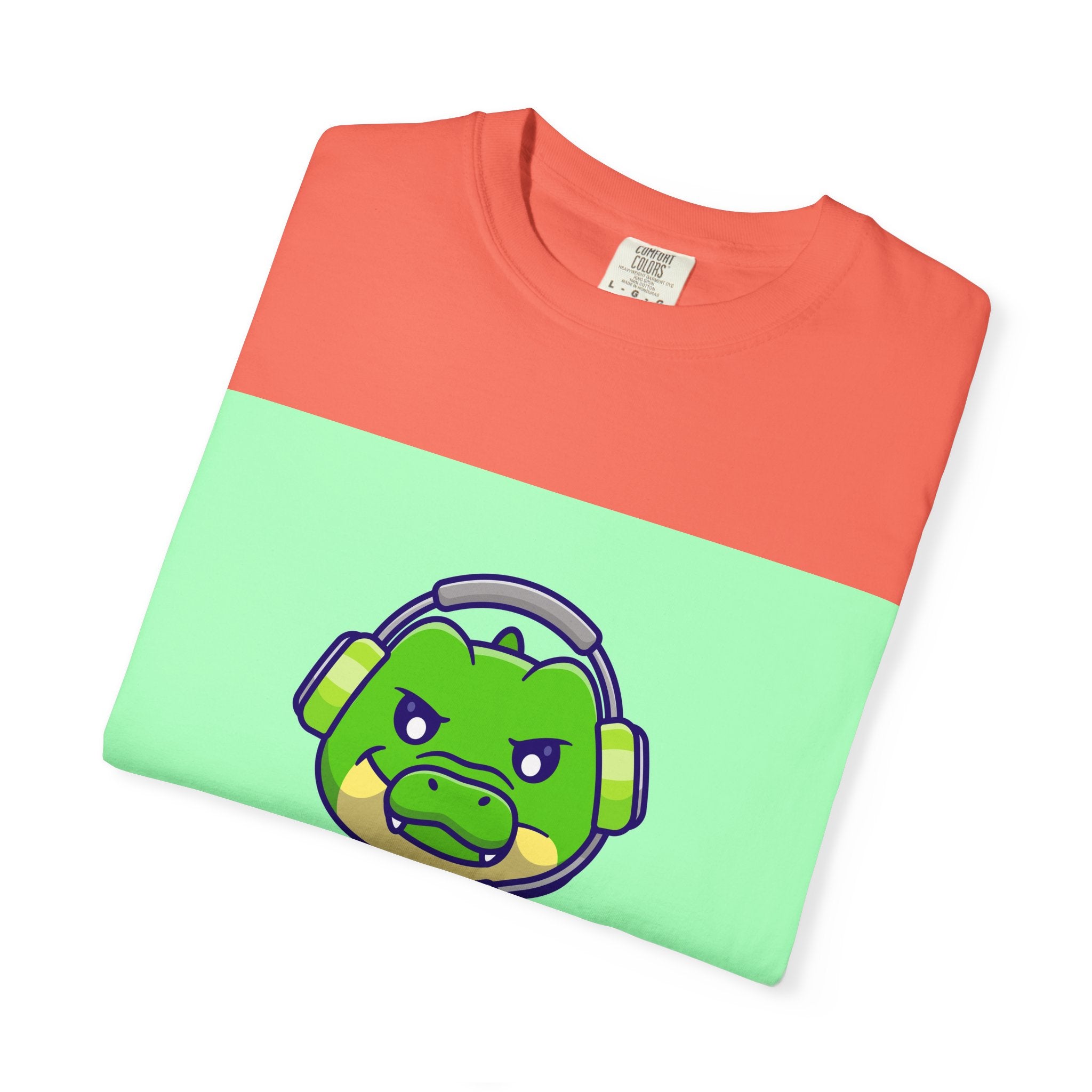 Playful Gaming Dinosaur T-shirt | Unisex Tee for Gamers, Unique Gift for Birthdays, Cute Cartoon Shirt, Casual Wear, Funny Graphic Tee