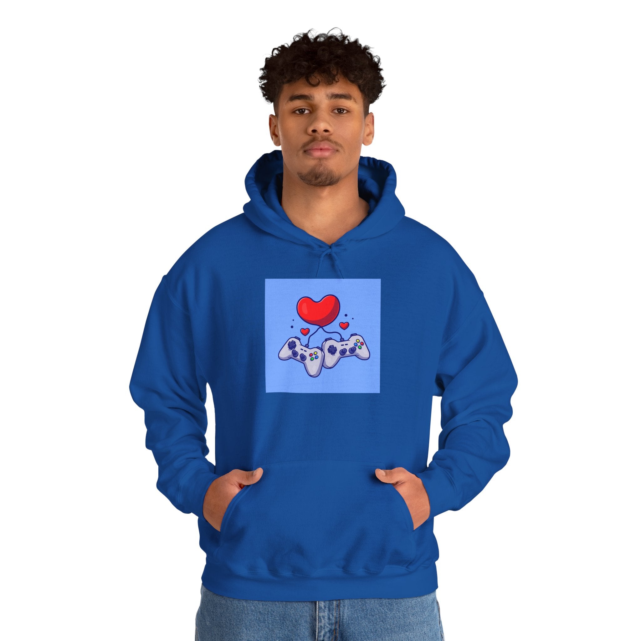 Gaming Love Hooded Sweatshirt - Perfect for Gamers, Video Game Lovers, Cozy Style, Gift for Birthdays, Holidays