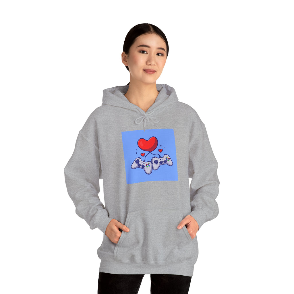 Gaming Love Hooded Sweatshirt - Perfect for Gamers, Video Game Lovers, Cozy Style, Gift for Birthdays, Holidays