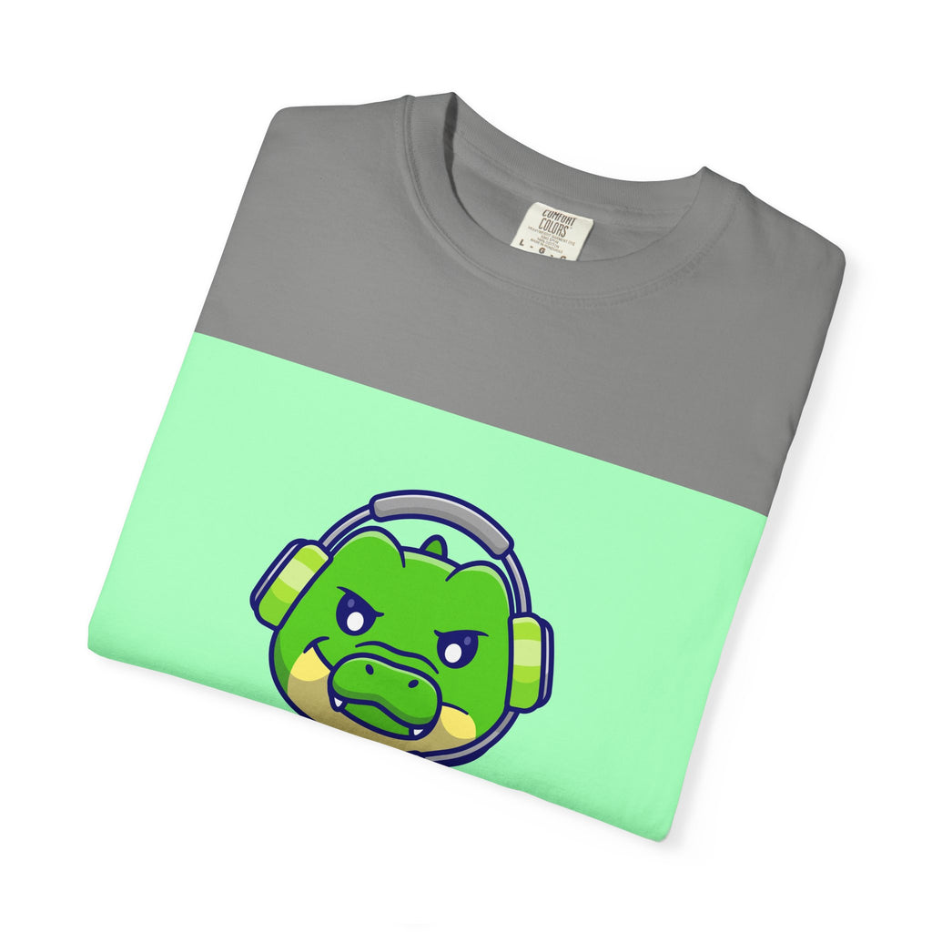 Playful Gaming Dinosaur T-shirt | Unisex Tee for Gamers, Unique Gift for Birthdays, Cute Cartoon Shirt, Casual Wear, Funny Graphic Tee