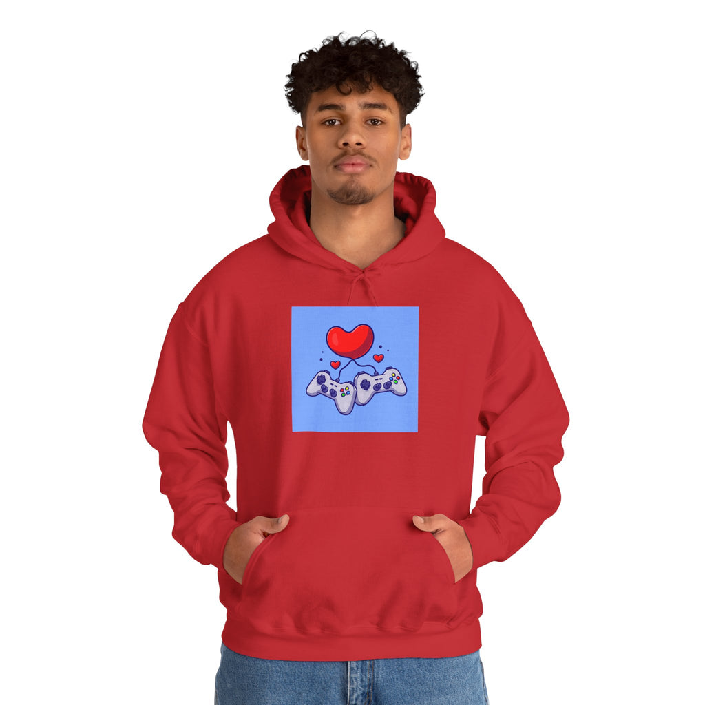 Gaming Love Hooded Sweatshirt - Perfect for Gamers, Video Game Lovers, Cozy Style, Gift for Birthdays, Holidays
