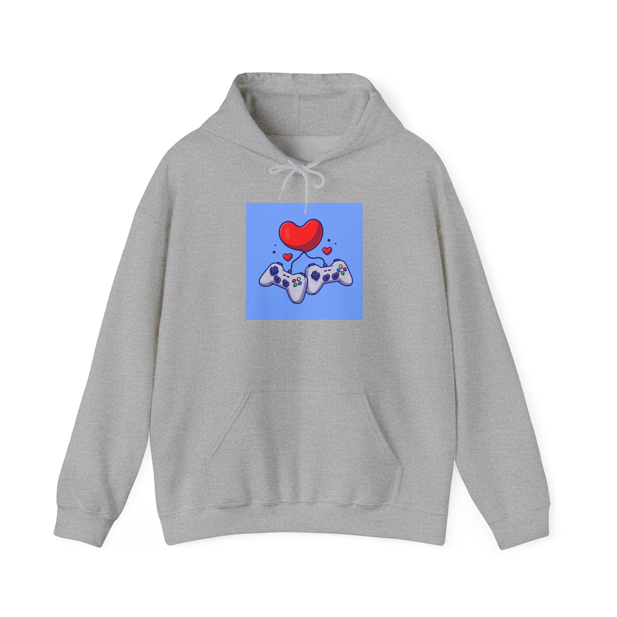 Gaming Love Hooded Sweatshirt - Perfect for Gamers, Video Game Lovers, Cozy Style, Gift for Birthdays, Holidays