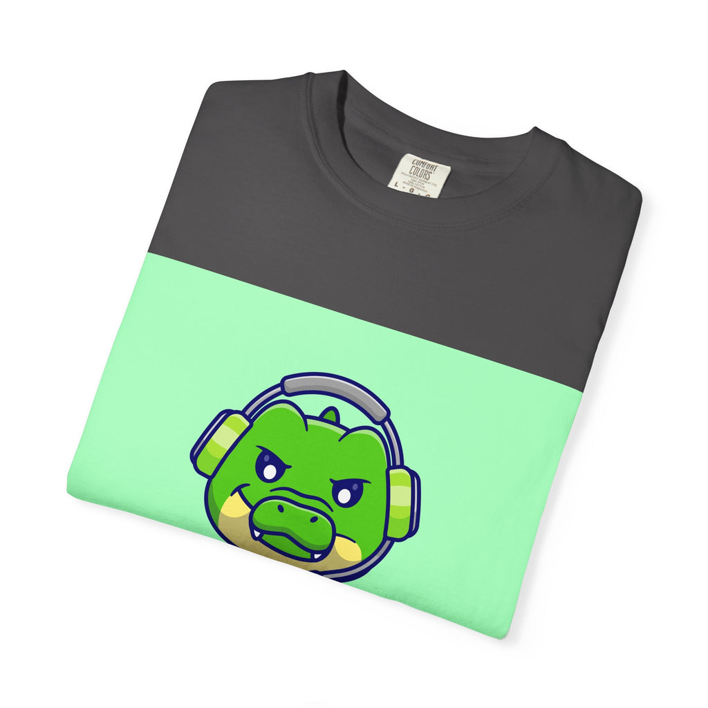 Playful Gaming Dinosaur T-shirt | Unisex Tee for Gamers, Unique Gift for Birthdays, Cute Cartoon Shirt, Casual Wear, Funny Graphic Tee
