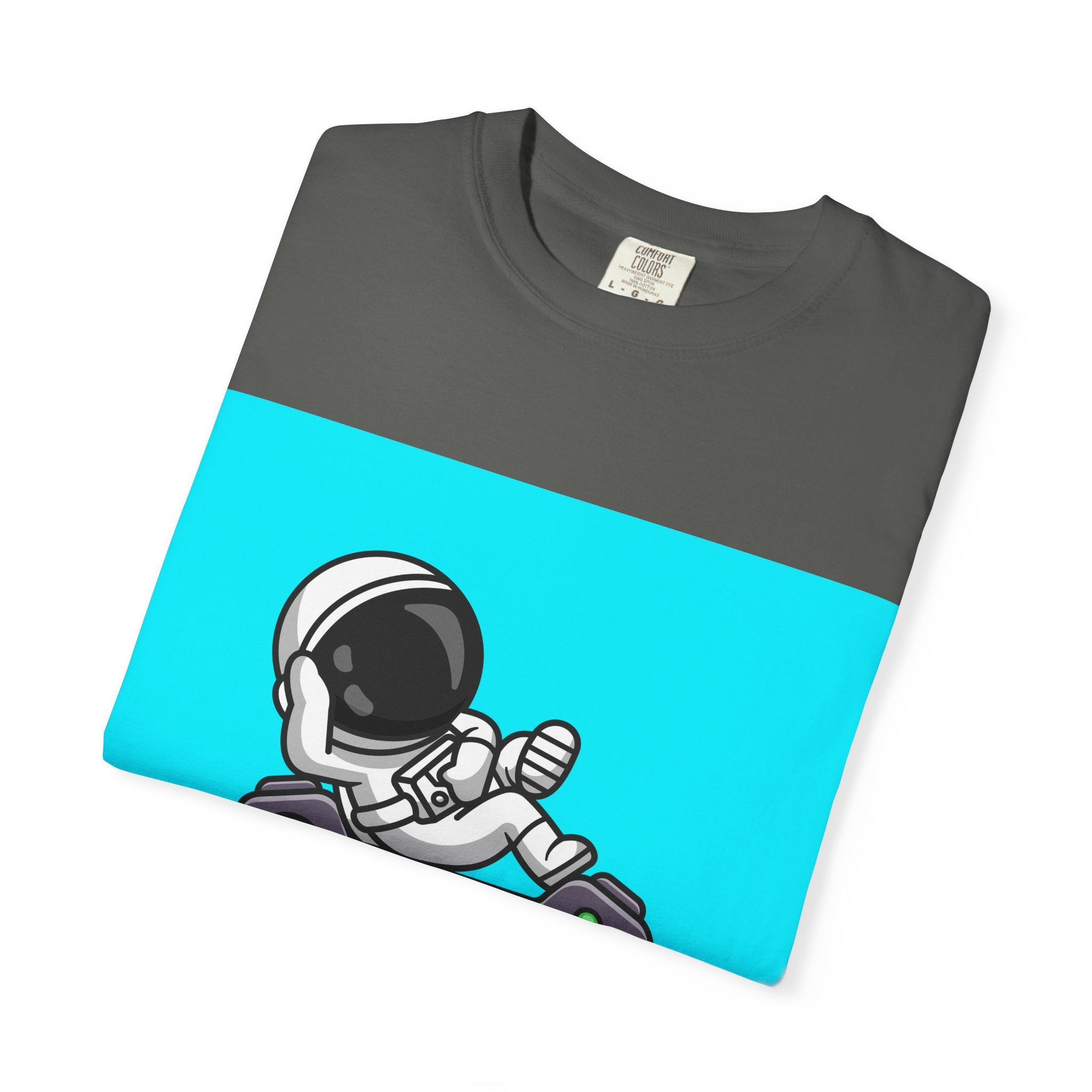 Astronaut Gamer T-Shirt | Unisex Garment-Dyed Tee for Gamers | Video Game Shirt | Fun Gift for Space Lovers | Casual Wear