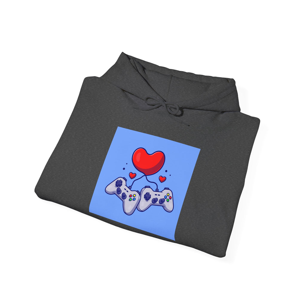 Gaming Love Hooded Sweatshirt - Perfect for Gamers, Video Game Lovers, Cozy Style, Gift for Birthdays, Holidays
