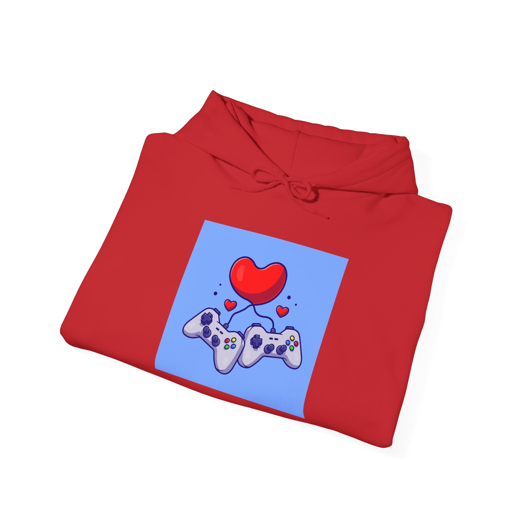 Gaming Love Hooded Sweatshirt - Perfect for Gamers, Video Game Lovers, Cozy Style, Gift for Birthdays, Holidays