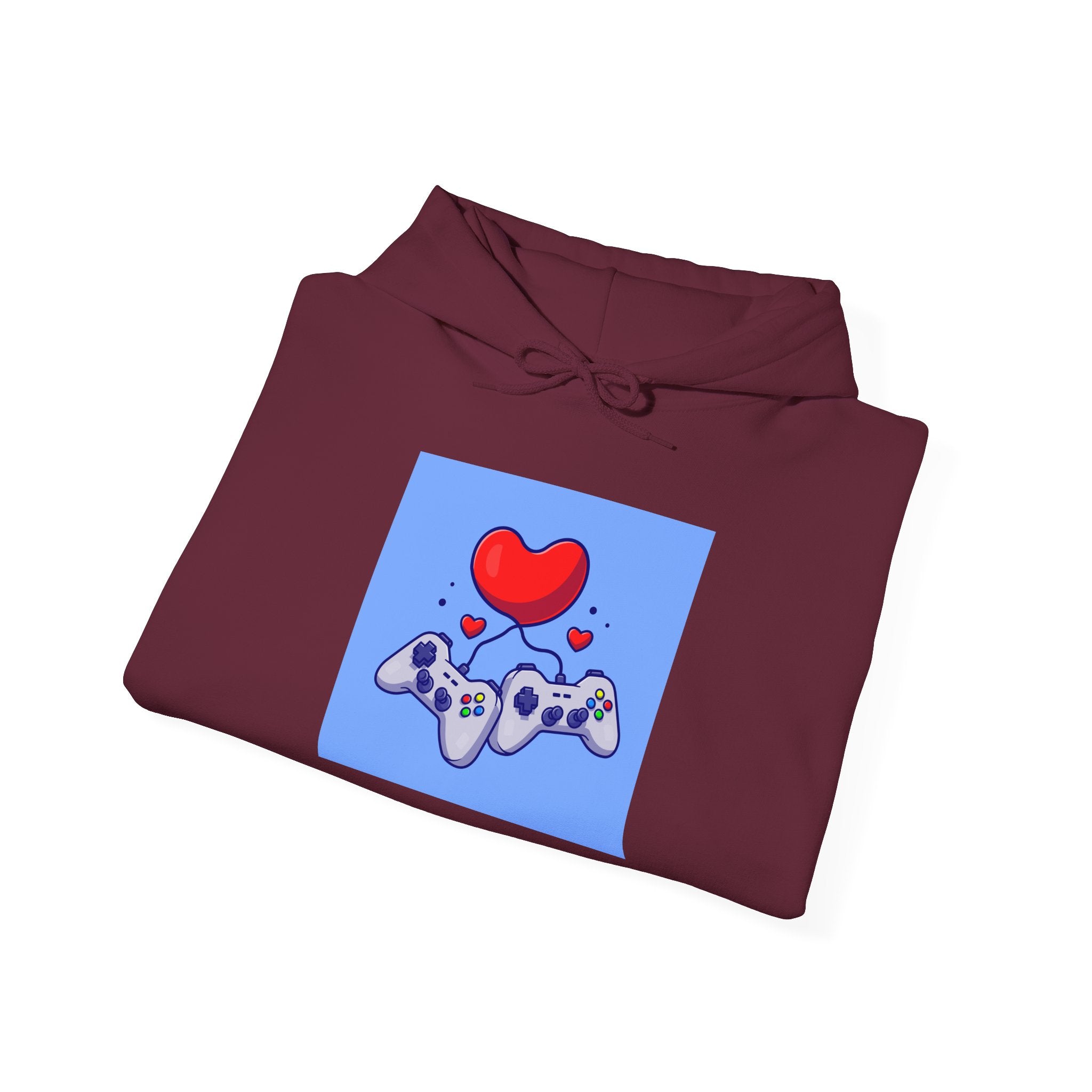 Gaming Love Hooded Sweatshirt - Perfect for Gamers, Video Game Lovers, Cozy Style, Gift for Birthdays, Holidays