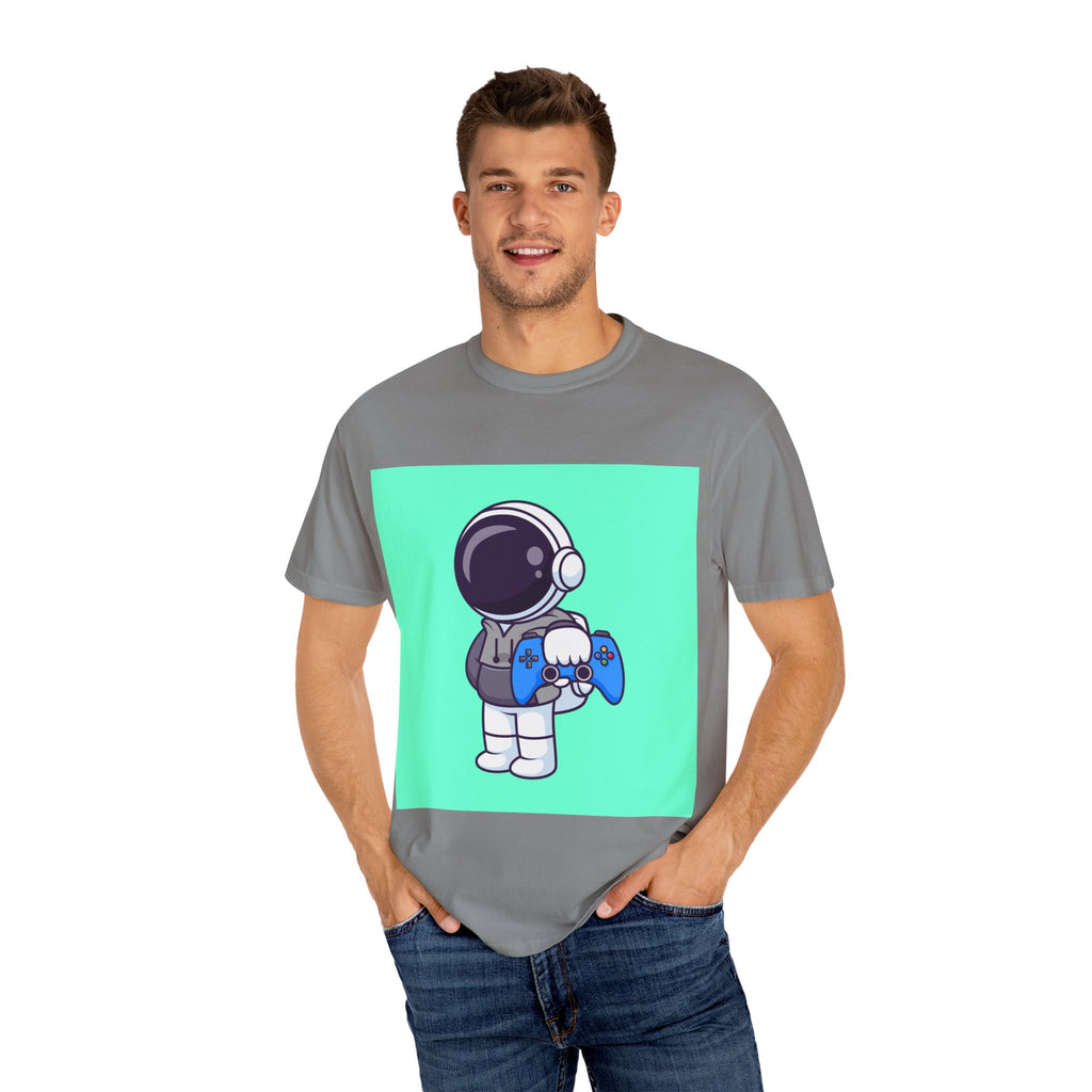 Playful Astronaut Gaming T-shirt | Fun Tee for Gamers | Unisex Casual Wear | Perfect Gift for Birthdays & Holidays | Space Gaming Apparel