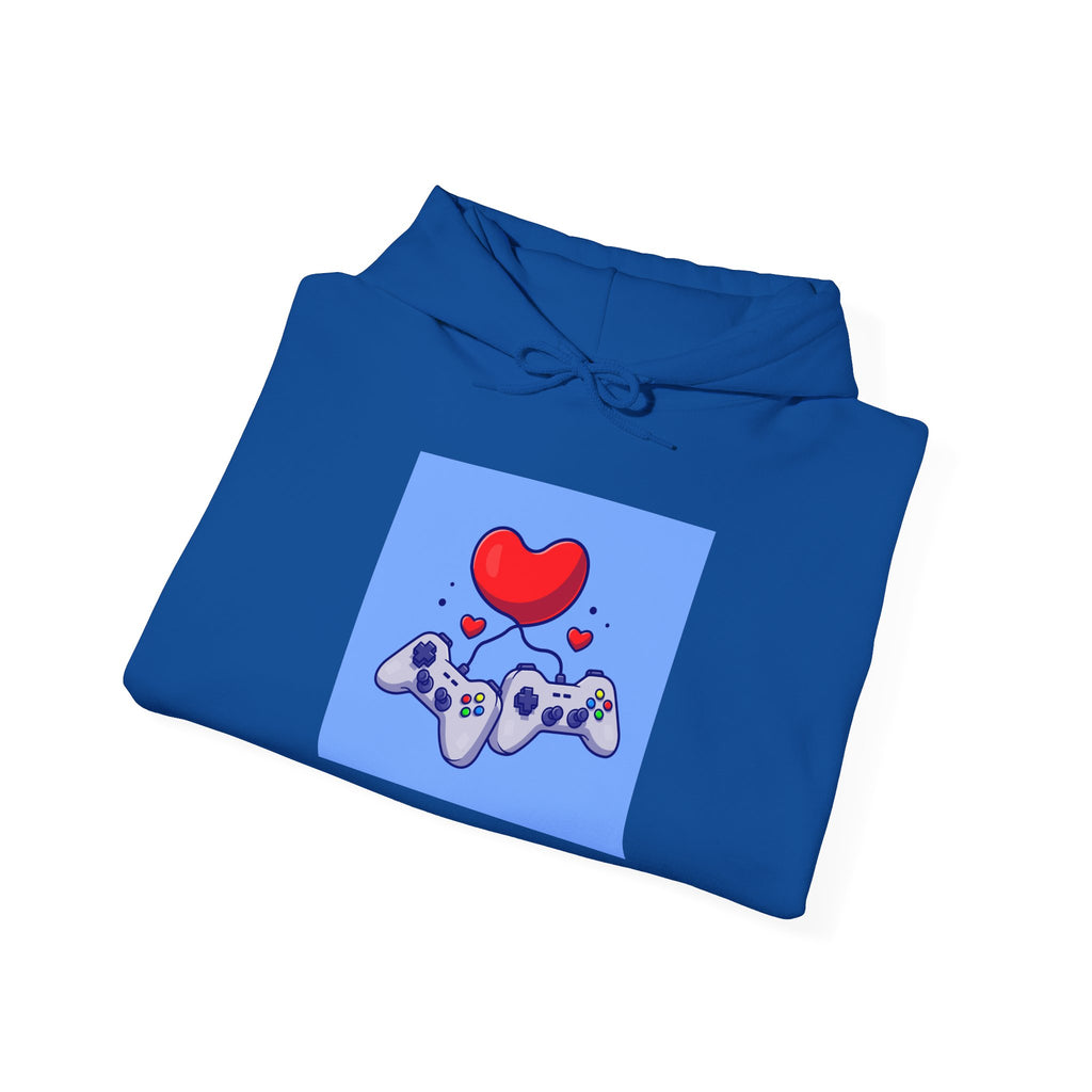 Gaming Love Hooded Sweatshirt - Perfect for Gamers, Video Game Lovers, Cozy Style, Gift for Birthdays, Holidays