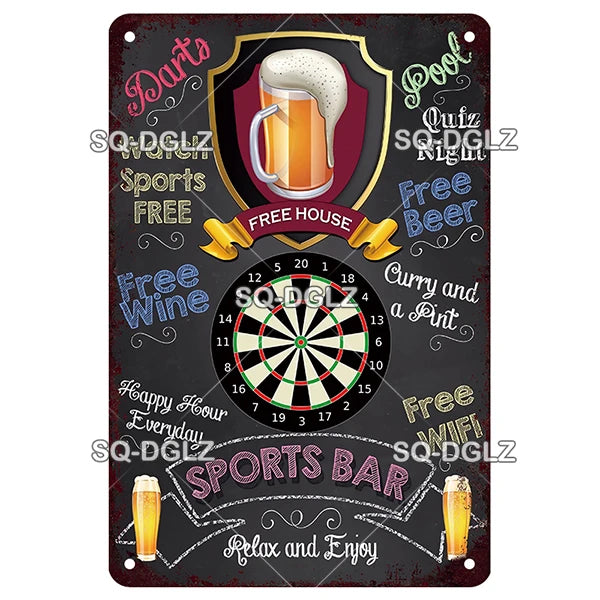 Vintage Keep Calm Dart Game Metal Sign Tin Sign Shop Metal Plaque Decoration Plate Decor For Pub Bar Wall Decor Poster Gift