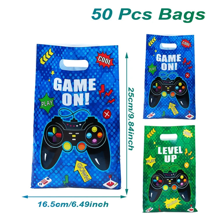 Game On Theme Party Decoration Disposable Paper Plates Cup Video Game Birthday Party Supplies Gaming Boys Birthday Party Decor