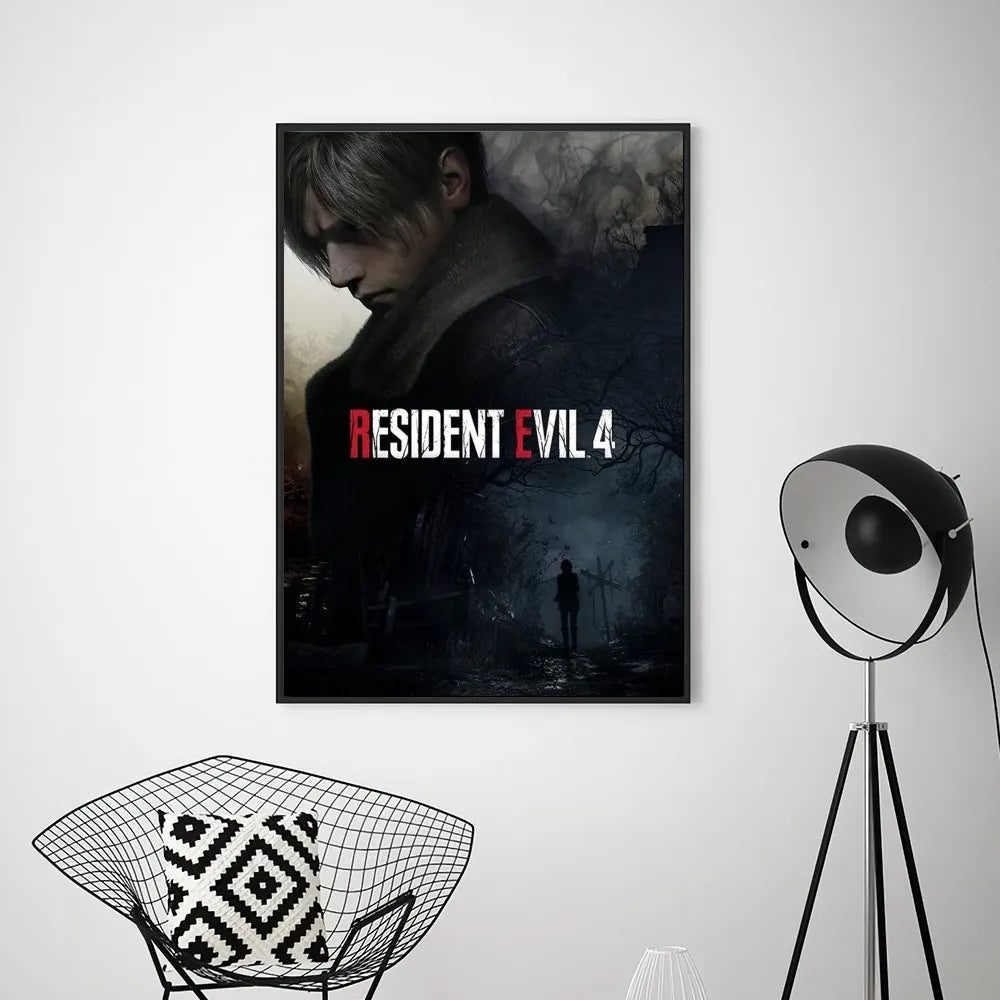 Canvas Painting Game R-RESIDENT EVIL  Poster Prints Wall Pictures Living Room Home Decoration Small
