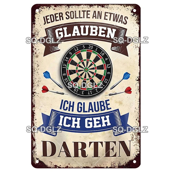 Vintage Keep Calm Dart Game Metal Sign Tin Sign Shop Metal Plaque Decoration Plate Decor For Pub Bar Wall Decor Poster Gift