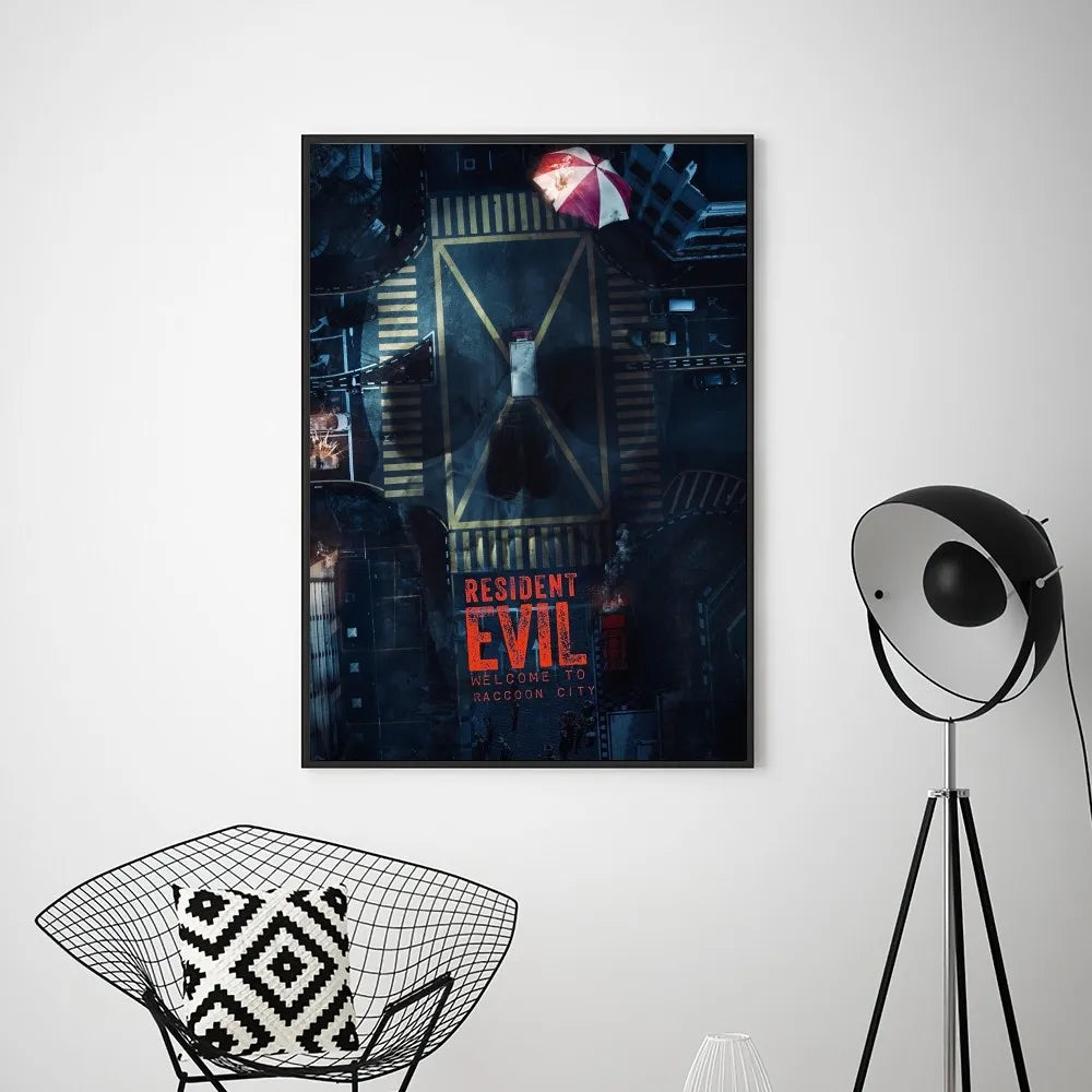 Canvas Painting Game R-RESIDENT EVIL  Poster Prints Wall Pictures Living Room Home Decoration Small