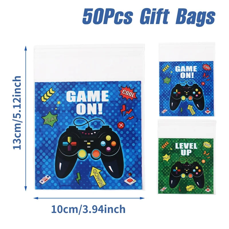 Game On Theme Party Decoration Disposable Paper Plates Cup Video Game Birthday Party Supplies Gaming Boys Birthday Party Decor