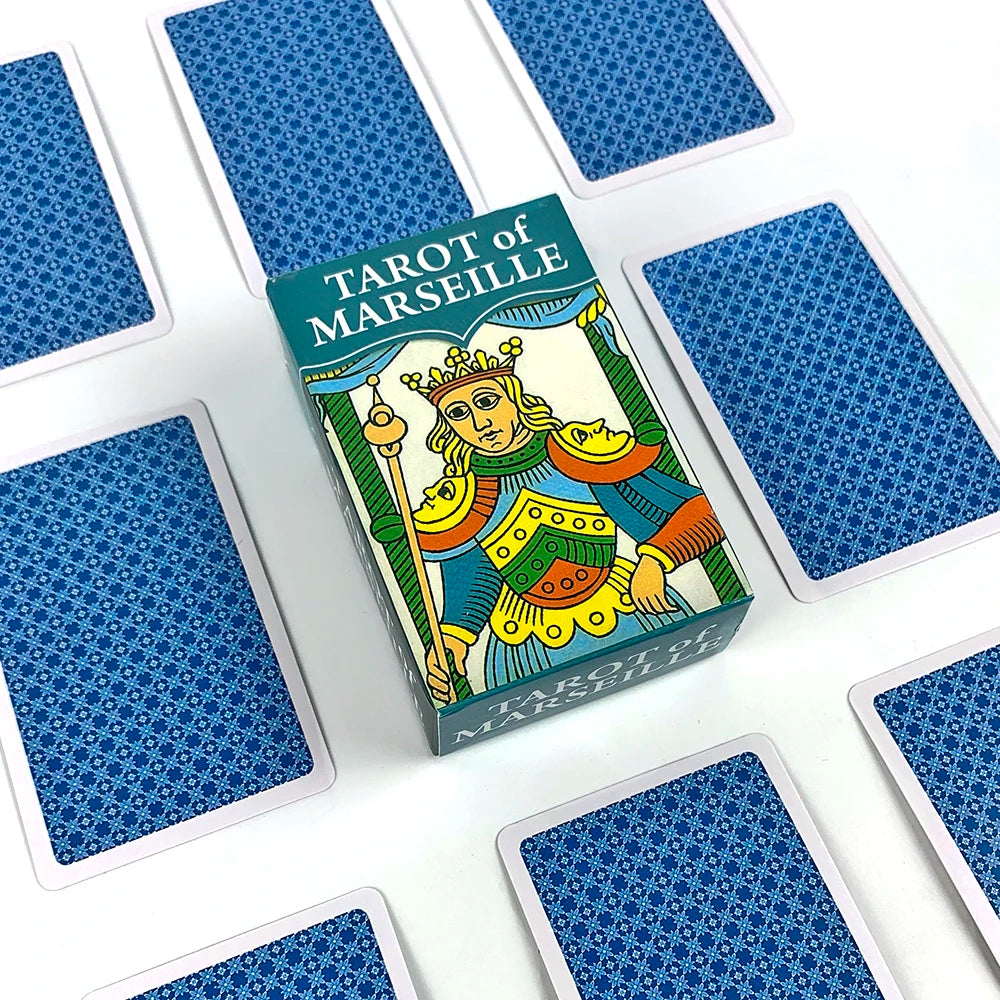 Tarot of Marseille Mini Marseille Tarot 78 Cards Deck Pocket Board Game Holiday Games Halloween Christmas and Thanksgiving Gifts