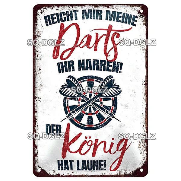 Vintage Keep Calm Dart Game Metal Sign Tin Sign Shop Metal Plaque Decoration Plate Decor For Pub Bar Wall Decor Poster Gift