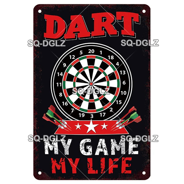 Vintage Keep Calm Dart Game Metal Sign Tin Sign Shop Metal Plaque Decoration Plate Decor For Pub Bar Wall Decor Poster Gift