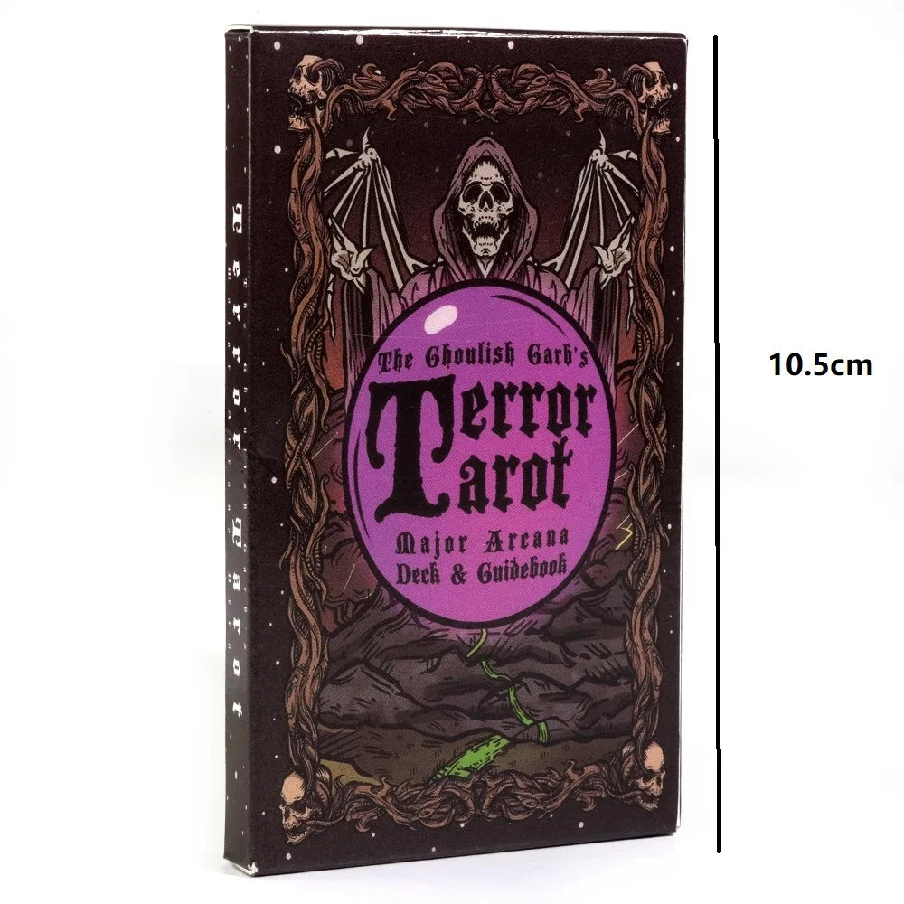 The Ghoulish Garb Terror Tarot 22pcs Cards Major Arcana Tarot Card Deck Gothic Halloween Tarot Deck Board Games Party Game Cards