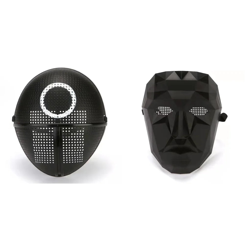 Korean Game 3 Korean TV Cosplay Costumes Masks Movie Theme Square Round Triangle BOSS Halloween Gold Leopard Dress up Mask