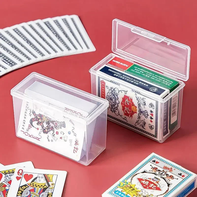 Transparent playing card box, portable storage box for game cards, business cards, bank cards, Christmas and Halloween gifts.
