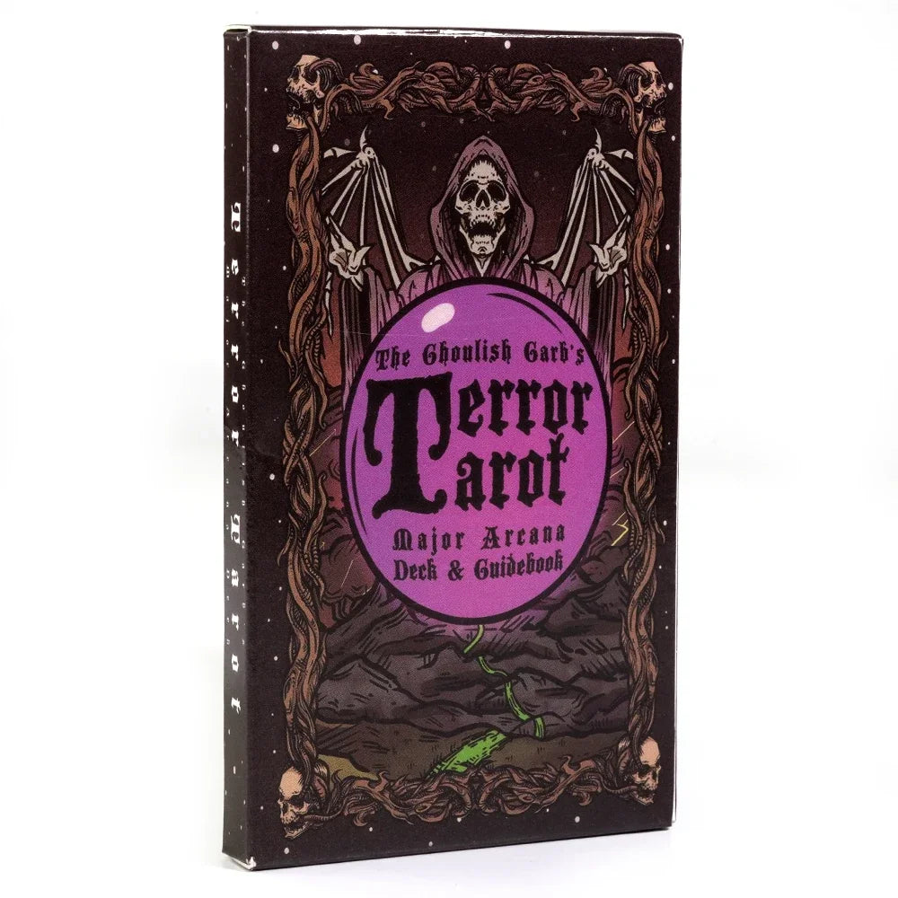 The Ghoulish Garb Terror Tarot 22pcs Cards Major Arcana Tarot Card Deck Gothic Halloween Tarot Deck Board Games Party Game Cards