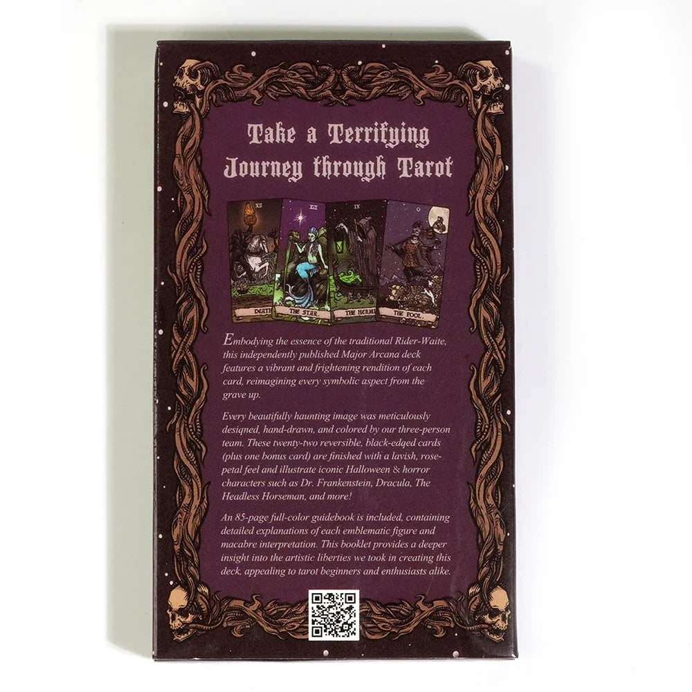 The Ghoulish Garb Terror Tarot 22pcs Cards Major Arcana Tarot Card Deck Gothic Halloween Tarot Deck Board Games Party Game Cards
