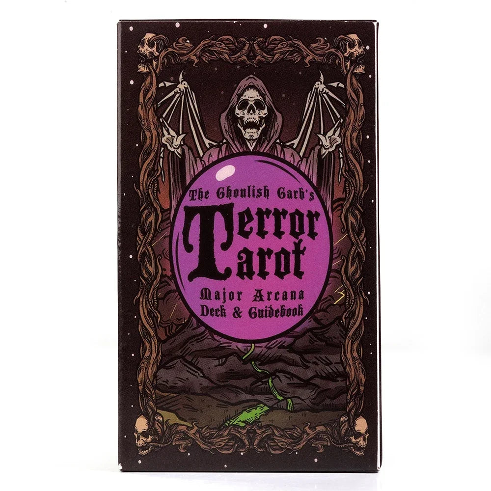 The Ghoulish Garb Terror Tarot 22pcs Cards Major Arcana Tarot Card Deck Gothic Halloween Tarot Deck Board Games Party Game Cards
