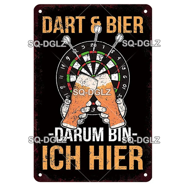 Vintage Keep Calm Dart Game Metal Sign Tin Sign Shop Metal Plaque Decoration Plate Decor For Pub Bar Wall Decor Poster Gift