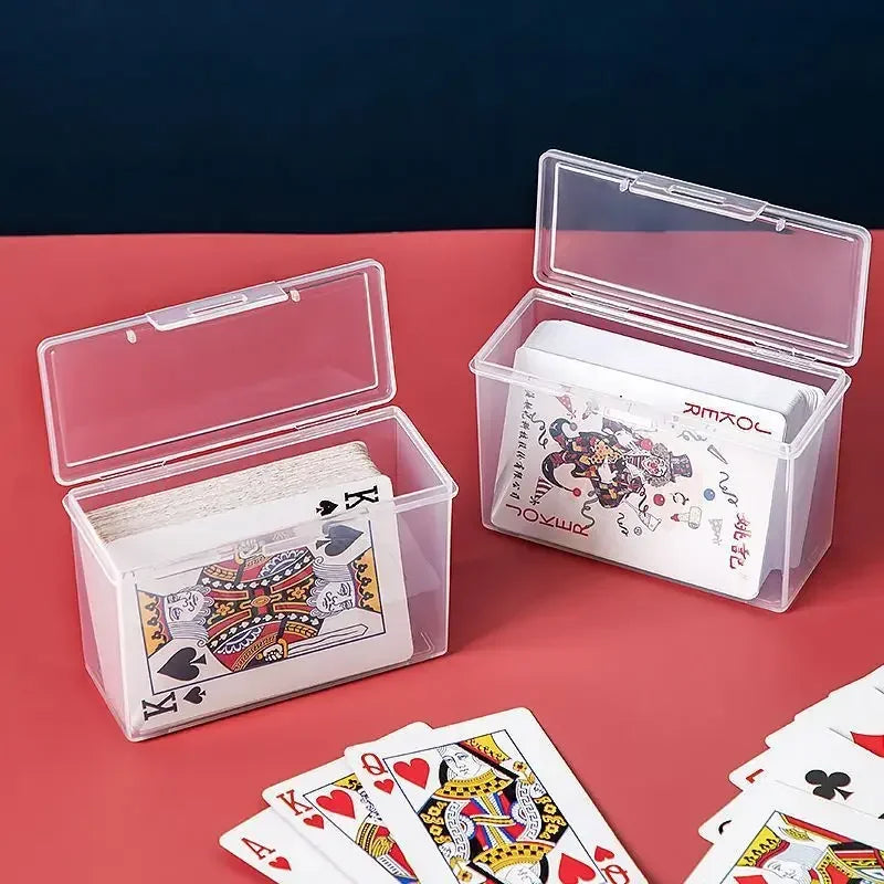 Transparent playing card box, portable storage box for game cards, business cards, bank cards, Christmas and Halloween gifts.