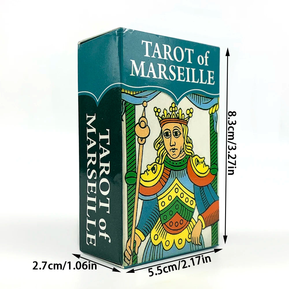 Tarot of Marseille Mini Marseille Tarot 78 Cards Deck Pocket Board Game Holiday Games Halloween Christmas and Thanksgiving Gifts