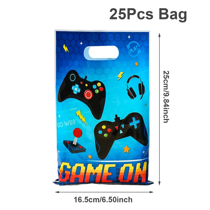 Game On Theme Party Decoration Disposable Paper Plates Cup Video Game Birthday Party Supplies Gaming Boys Birthday Party Decor