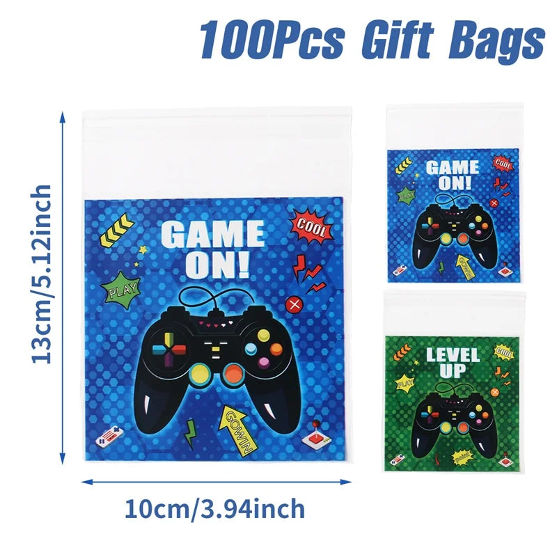 Game On Theme Party Decoration Disposable Paper Plates Cup Video Game Birthday Party Supplies Gaming Boys Birthday Party Decor