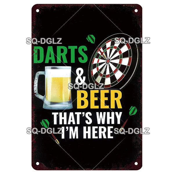 Vintage Keep Calm Dart Game Metal Sign Tin Sign Shop Metal Plaque Decoration Plate Decor For Pub Bar Wall Decor Poster Gift